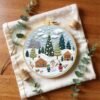 Snowy Village Scene
