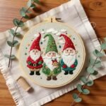 Gnome Christmas Embroidery Kit