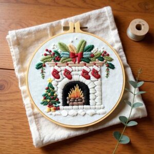 Gnome Christmas Embroidery Kit