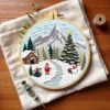 Christmas Mountain Landscape