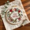 Merry Christmas Floral Wreath