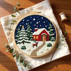 Christmas Winter Embroidery Kit