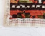 Scandinavian Folk Art Crewel Embroidery Panel