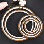 Round Wooden & Plastic Embroidery Hoop Set