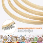 Premium Bamboo Embroidery Hoop Set