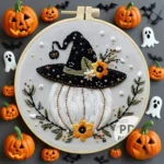 Halloween Witch Hat Series Embroidery Kit Set