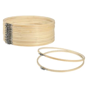 Premium Bamboo Embroidery Hoop Set