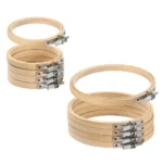 Adjustable Bamboo Embroidery Hoop Set