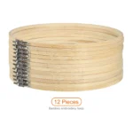 Premium Bamboo Embroidery Hoop Set