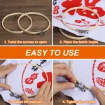 Premium Bamboo Embroidery Hoop Set