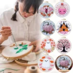 Halloween Embroidery Kit with Spider & Bat Pattern