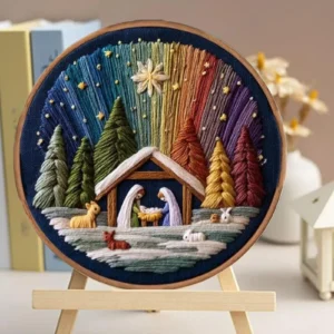 Christmas Nativity Scene Embroidery Kit
