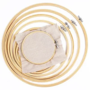 Adjustable Bamboo Embroidery Hoop Set