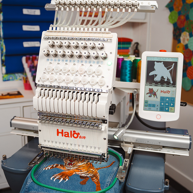 Commercial embroidery machines